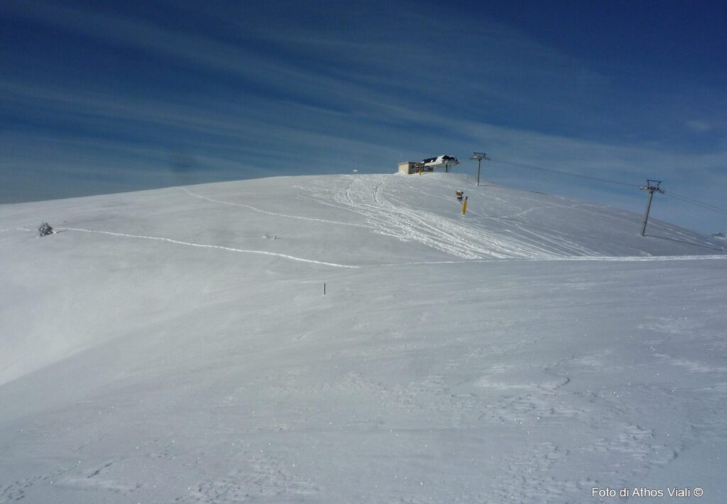 La zona dell'Alpe Fiorentini innevata