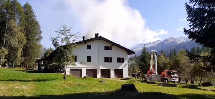 Predazzo, incendio casa vacanze