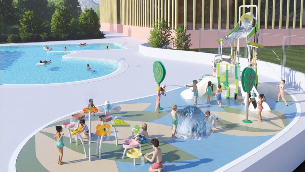 Rendering Spraypark a Trento