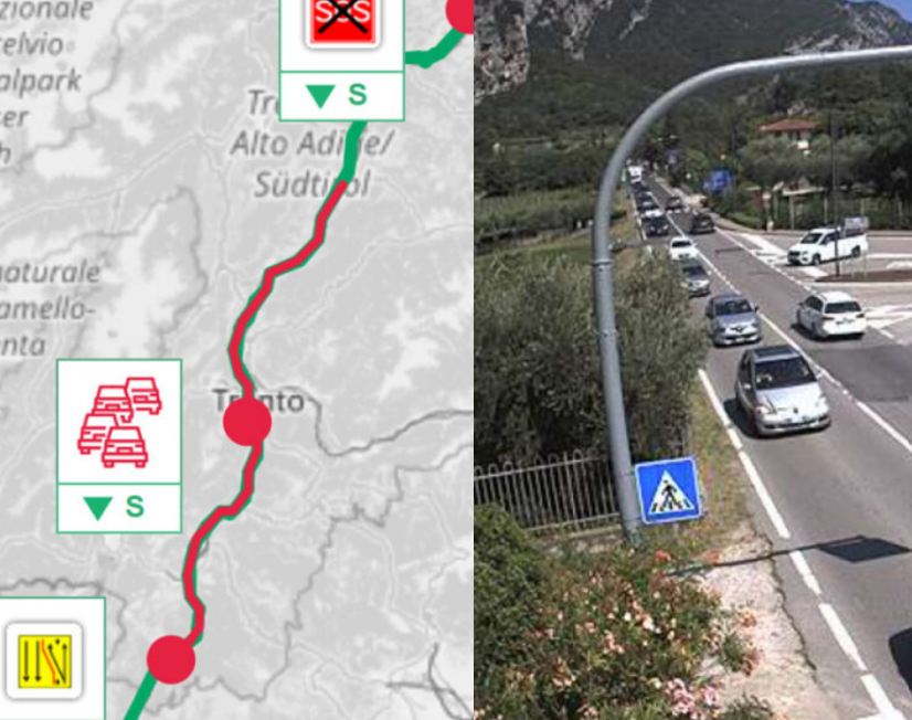 Traffico sulle strade trentine, domenica 9 luglio